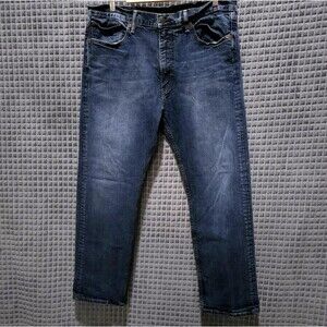 Levis 505 Dark Straight Jeans 38x29 Classic Grunge Rock Western Rodeo Skater 90s